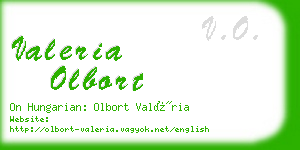 valeria olbort business card
